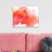 Roter Fleck, Aquarell abstrakt Leinwanddruck (Insitu (Wohnzimmer))