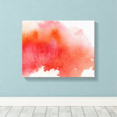 Roter Fleck, Aquarell abstrakt Leinwanddruck (Insitu (Holzboden))
