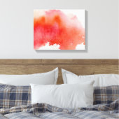 Roter Fleck, Aquarell abstrakt Leinwanddruck (Insitu (Schlafzimmer))