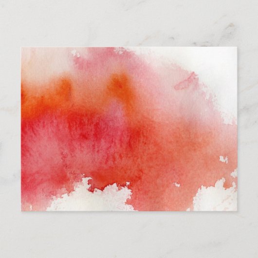 Roter Fleck, Aquarell abstrakt Postkarte (Vorderseite)