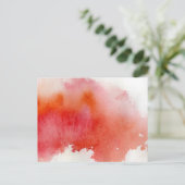 Roter Fleck, Aquarell abstrakt Postkarte (Stehend Vorderseite)