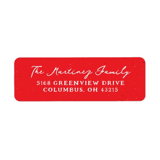 Roter Fleckchen Rücksendeadresse (Vorne)