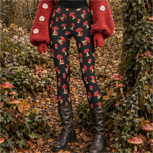 Roter Fliegenpilz gefleckter magischer Pilz Leggings