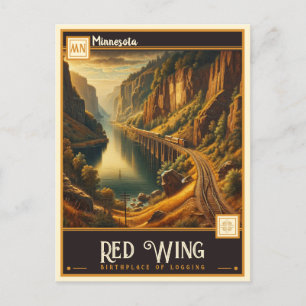 Roter Flügel, Minnesota VINTAG Postkarte