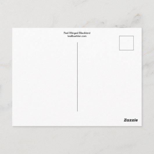 Roter Flügel Postkarte (Rückseite)