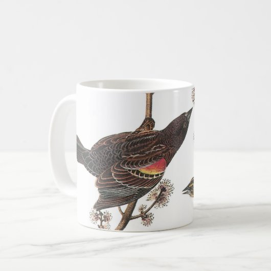 Roter Flügel von Audubon Kaffeetasse (Vorderseite Links)