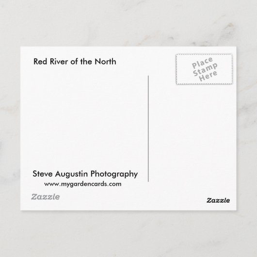 Roter Fluss im Norden Postkarte (Rückseite)