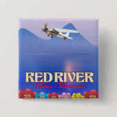 Roter Fluss Kambodscha Urlaubs Poster Button (Vorderseite)