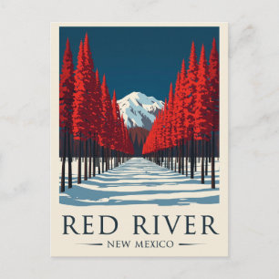 Roter Fluss New Mexico Vintage Reise Postkarte