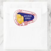 Roter Fluss Schlucht Klettern Carabiner Rechteckiger Aufkleber (Tasche)