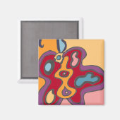 Roter Flutterfly Magnet (Vorderseite/Rückseite)