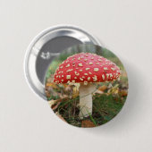 Roter Fly Agaric Button (Vorne & Hinten)