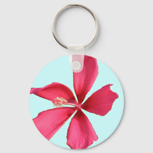 Roter Flyer-Hibiskus Schlüsselanhänger