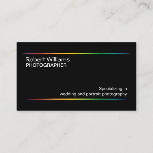 Roter Fotograf Visitenkarte (Rückseite)