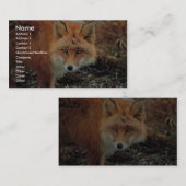 Roter Fox am Kap Newenham Visitenkarte (Vorne/Hinten)