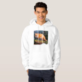 Roter Fox auf einem log Hoodie (Vorne ganz)