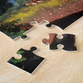 Roter Fox auf einem log Puzzle (Seite)