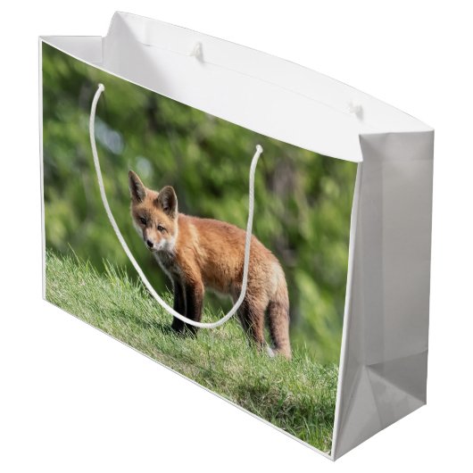 Roter Fox-Ausrüstung Große Geschenktüte (Rückseite Schrägansicht)