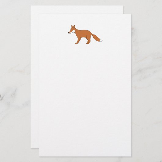 Roter Fox. Briefpapier (Vorne/Hinten)