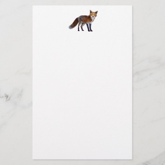 Roter Fox Briefpapier (Vorderseite)