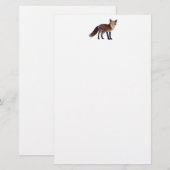 Roter Fox Briefpapier (Vorne/Hinten)