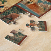 Roter Fox-Collage Puzzle (Seite)