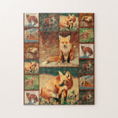 Roter Fox-Collage Puzzle (Vertikal)
