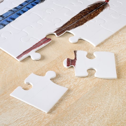 Roter Fox, der auf Dreamcatcher schläft Puzzle (Seite)