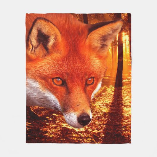 Roter Fox Fleecedecke (Vorderseite)