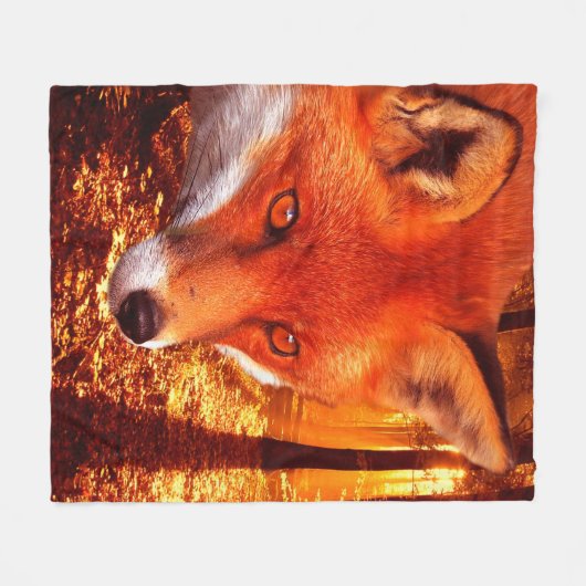 Roter Fox Fleecedecke (Vorderseite (Horizontal))