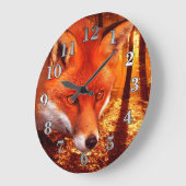 Roter Fox Große Wanduhr (Winkel)