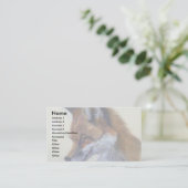 Roter Fox (Hauptstudie) Visitenkarte (Stehend Vorderseite)