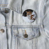 Roter Fox im Schnee Button (Beispiel)