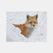 Roter Fox im Schnee Fleecedecke (Vorderseite (Horizontal))