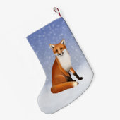 Roter Fox im Schnee-WeihnachtsStrumpf Kleiner Weihnachtsstrumpf (Rückseite (Hängend))