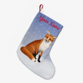 Roter Fox im Schnee-WeihnachtsStrumpf Kleiner Weihnachtsstrumpf (Vorderansicht (hängend))