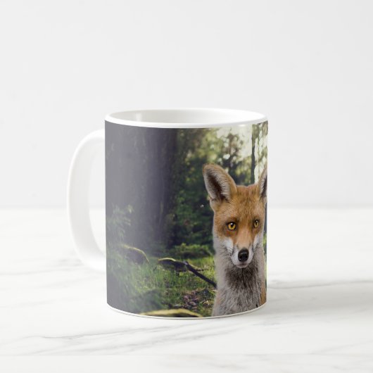 Roter Fox im Wald Kaffeetasse (Vorderseite Links)