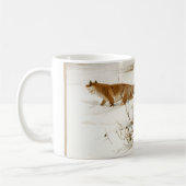 Roter Fox im Winter Kaffeetasse (Links)