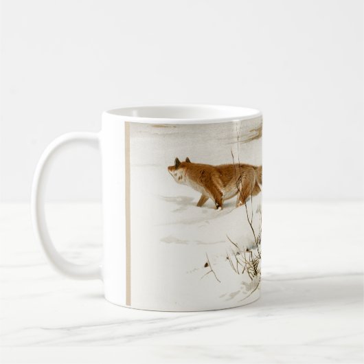 Roter Fox im Winter Kaffeetasse (Links)