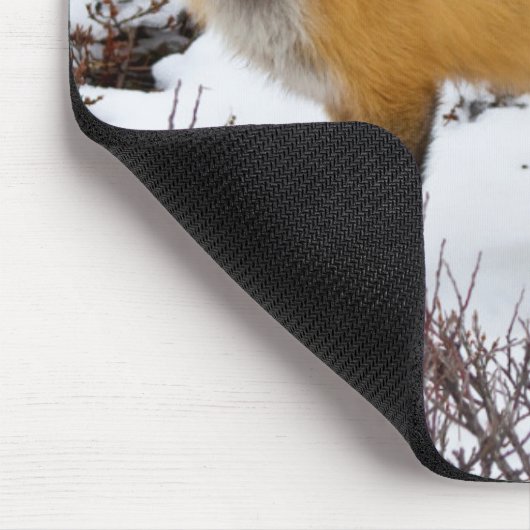 Roter Fox im Winter Mousepad (Ecke)