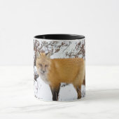Roter Fox im Winter Tasse (Zentrum)