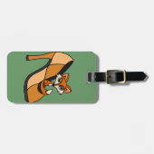 Roter Fox in der Absatz-Schuh-Kunst Gepäckanhänger (Vorderseite horizontal)