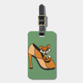 Roter Fox in der Absatz-Schuh-Kunst Gepäckanhänger (Vorderseite vertikal)