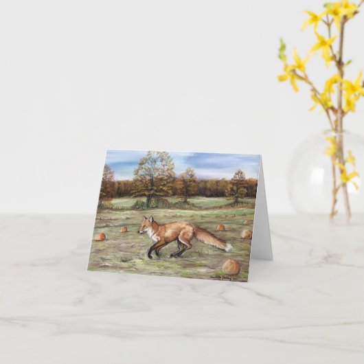 Roter Fox in der Karte (Gelbe Blume)