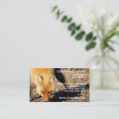 Roter Fox-Lebensraum-Visitenkarte Visitenkarte (Stehend Vorderseite)