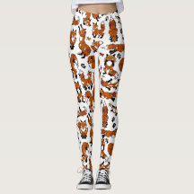 Roter Fox-Leggings