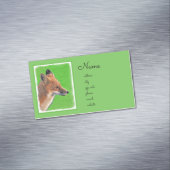 Roter Fox-Malerei - ursprüngliche Tier-Kunst Magnetische Visitenkarte (Beispiel)