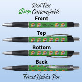 Roter Fox, Niedlicher, einzigartiger Whimsischer W Kugelschreiber