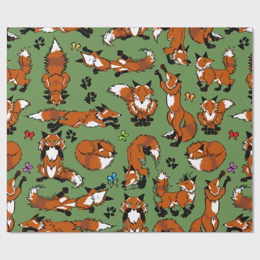Roter Fox-Packpapier - wählen Sie Geschenkpapier (Flach)