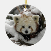 Roter Fox-Panda Bearcub Keramik Ornament (Vorne)